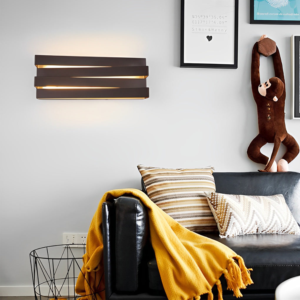Minimalist Geometric LED Wall Sconce — Iron and Acrylic, 12W–18W, Warm White 3000K, 8" or 11"