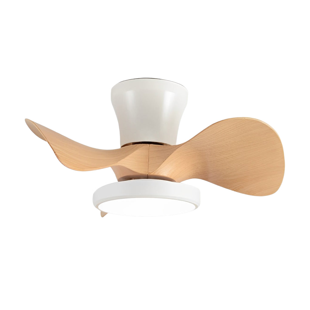 3-Blade Ceiling Fan Light — ABS & PMMA, Dimmable LED, 6-Speed DC Motor, Remote Control, 21.7" Diameter