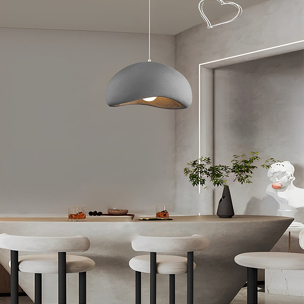 Cloud Donut Semicircle Chandelier — Hand-Molded Resin and Iron, E27, Warm White 3000K
