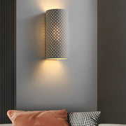 Minimalist Cylindrical Up/Down Wall Sconce — Gypsum, White, LED COB 7W, IP44, 3000K