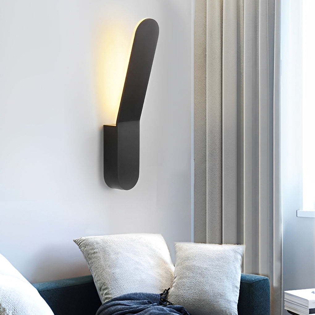 Minimalist LED Uplight Wall Sconce — Aluminum & Acrylic, 5W 3000K, Black or White