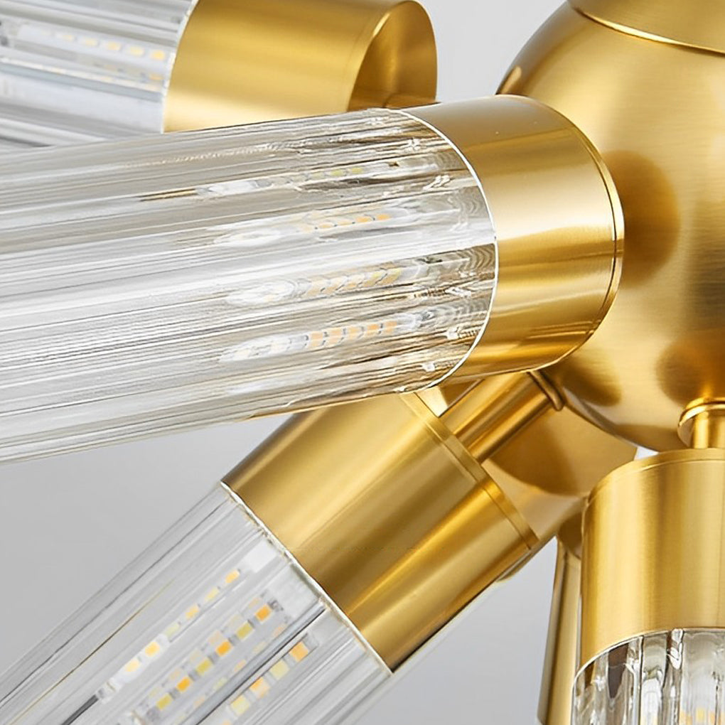 Postmodern Sputnik Chandelier — Acrylic Tube, 11-Light G9, Three-Step Dimming (3000K/4500K/6000K), 19.7"