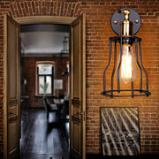 Adjustable Retro Industrial Wall Sconce — Iron and Copper, E27, Plug-In, Waterproof