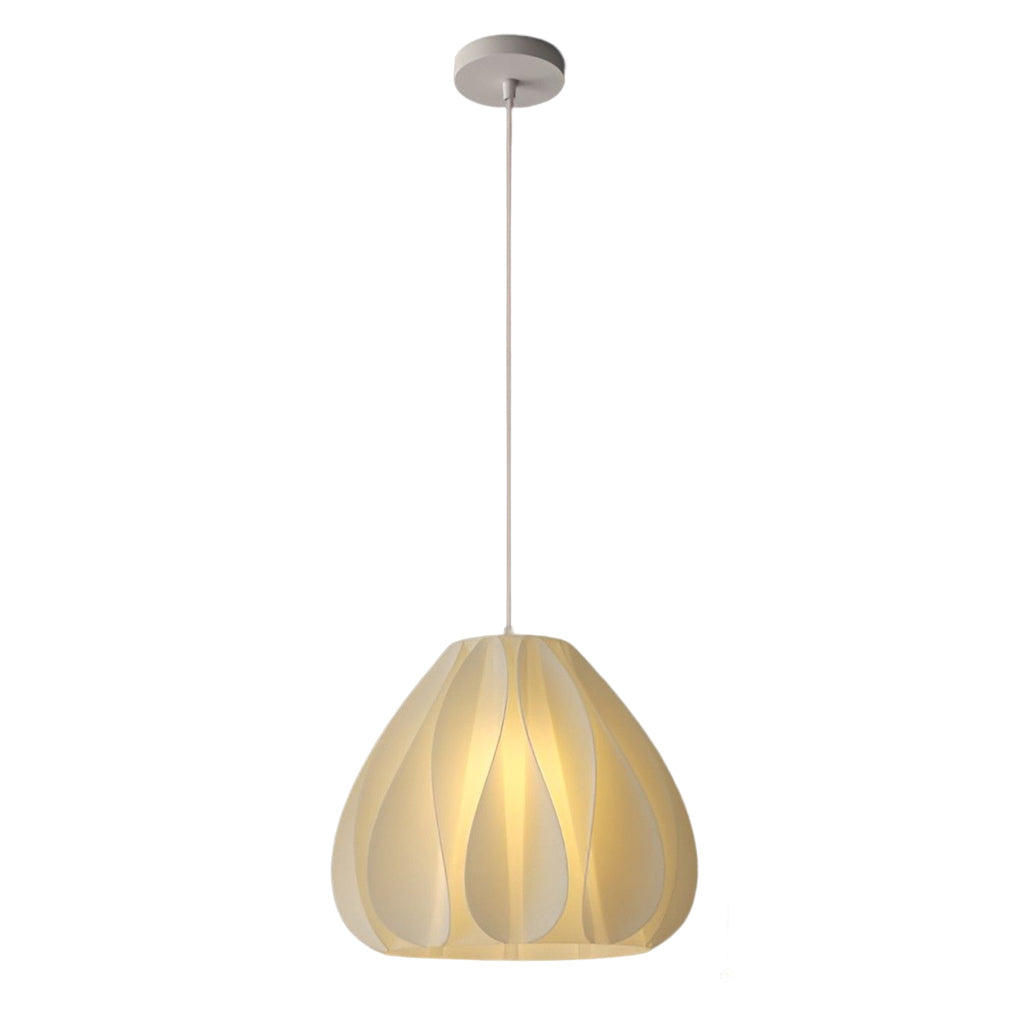3D-Printed Resin Pendant Light — 16W, 3000K Warm White, Adjustable 78.7" Cord