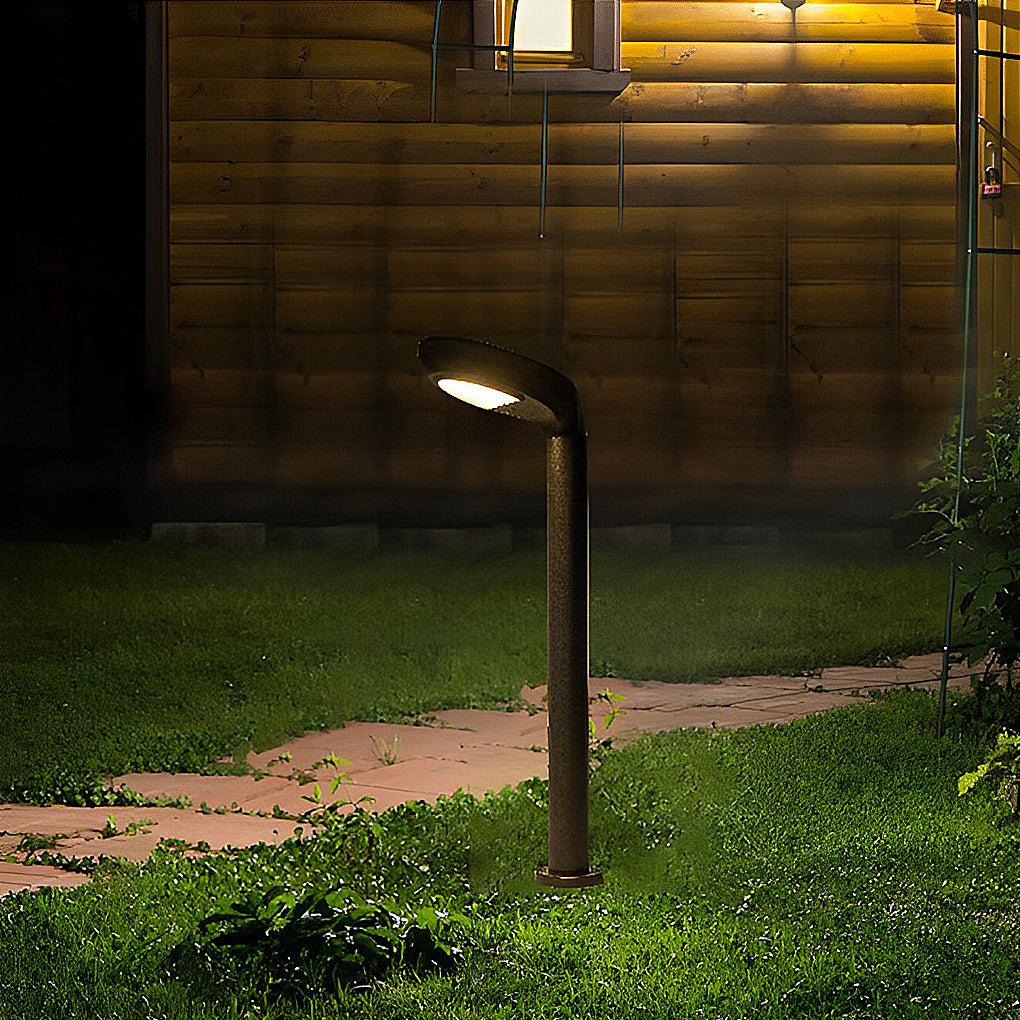 Bean Sprout Solar Bollard Light — Black Aluminum, LED, IP65 Weatherproof, 15"/24"/33"