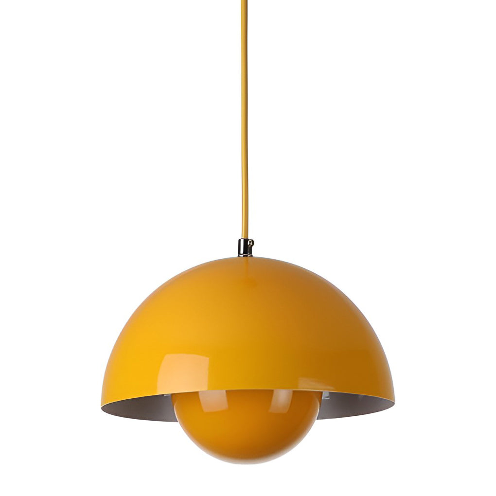 Flowerpot 1-Light Mini Pendant — Iron, Dome Mushroom Shade, E27, 9" Diameter, 3000K Warm White