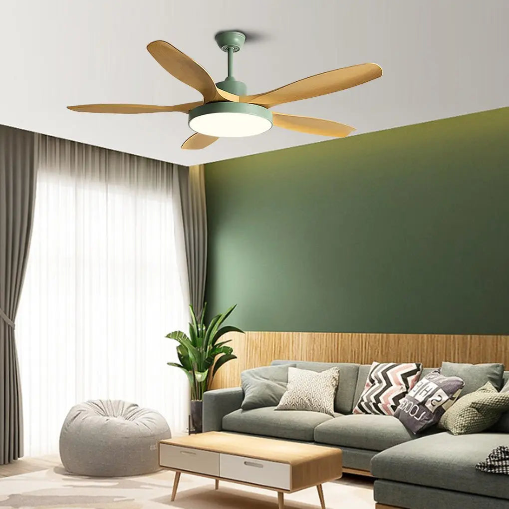 60-Inch Nordic Ceiling Fan with Lights and Remote Control - Silent Inverter Ceiling Fan Lamp Luxe