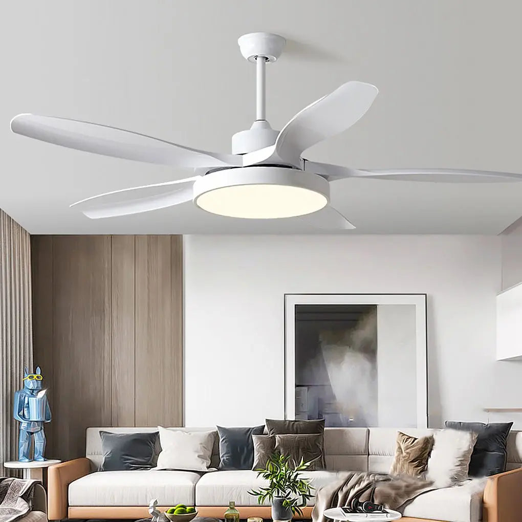 60-Inch Nordic Ceiling Fan with Lights and Remote Control - Silent Inverter Ceiling Fan Lamp Luxe