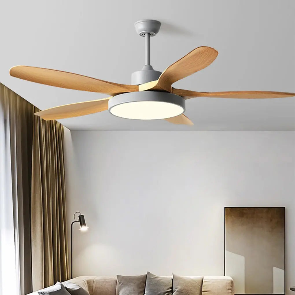 60-Inch Nordic Ceiling Fan with Lights and Remote Control - Silent Inverter Ceiling Fan Lamp Luxe