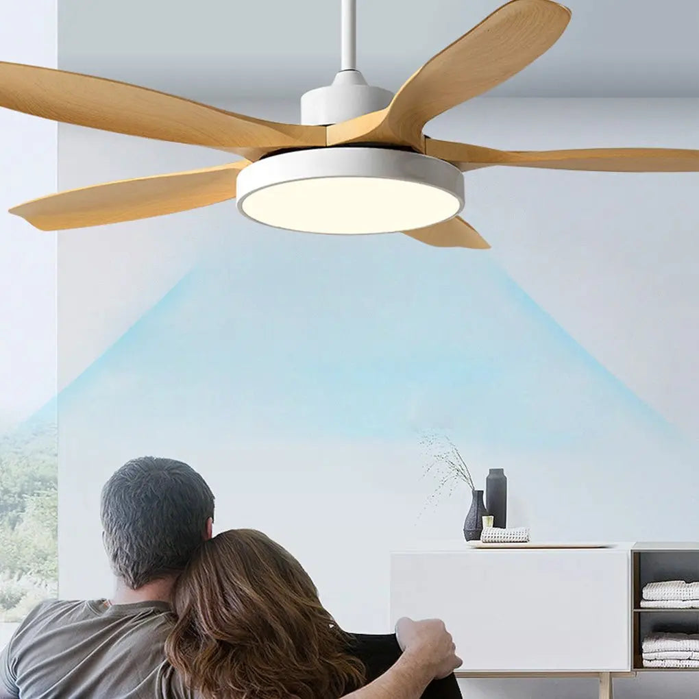 60-Inch Nordic Ceiling Fan with Lights and Remote Control - Silent Inverter Ceiling Fan Lamp Luxe