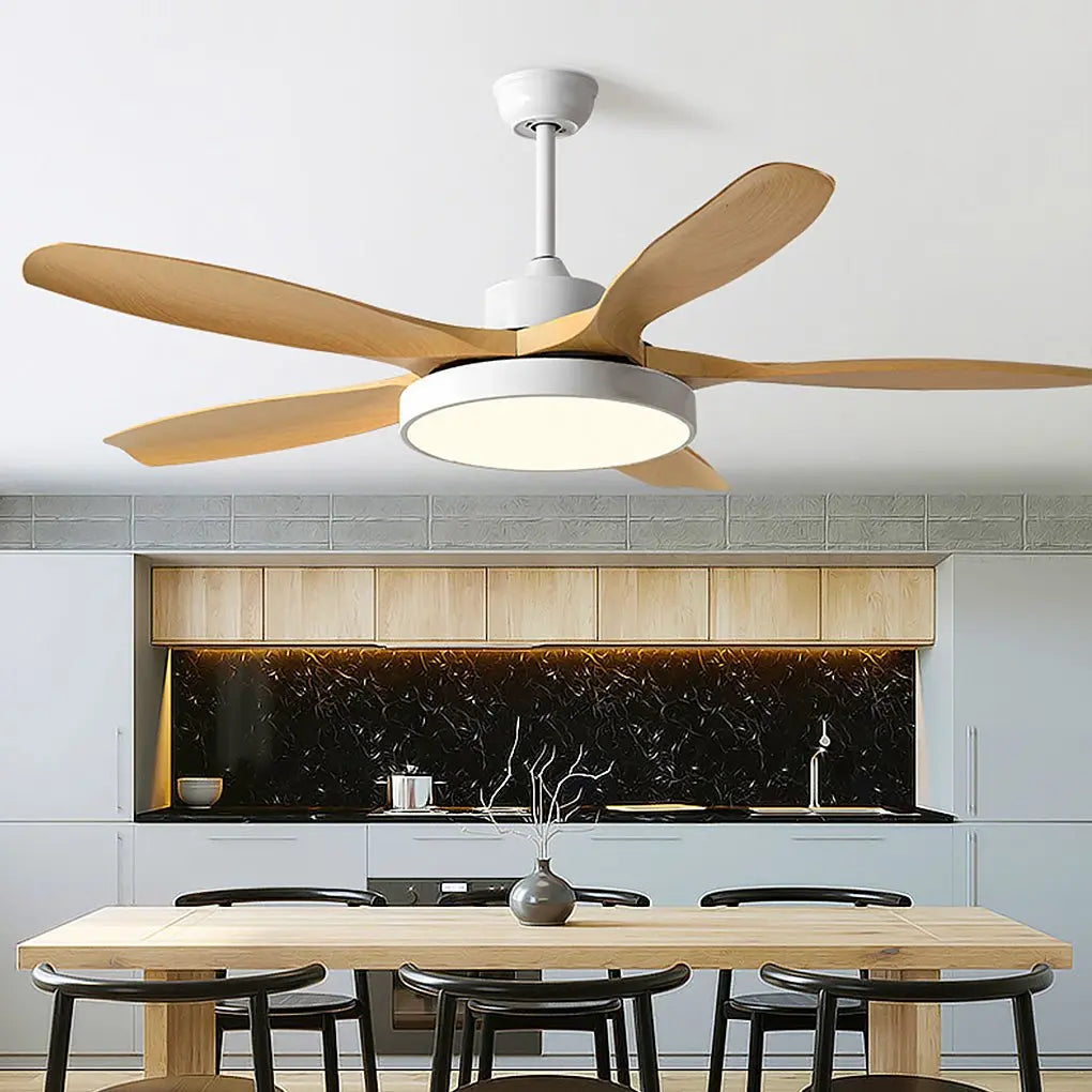 60-Inch Nordic Ceiling Fan with Lights and Remote Control - Silent Inverter Ceiling Fan Lamp Luxe