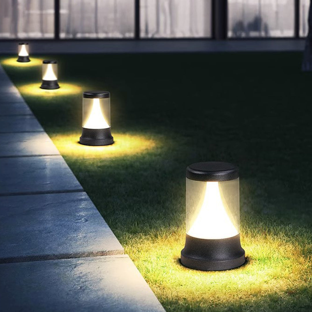 Minimalist LED Garden Stake Bollard Light — Die-Cast Aluminum, Matte Black, 8W OSRAM, IP65, 3000K