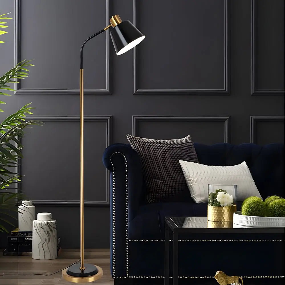 62-Inch Metal Floor Lamp with a Rotatable Single Bulb for Reading Luxe