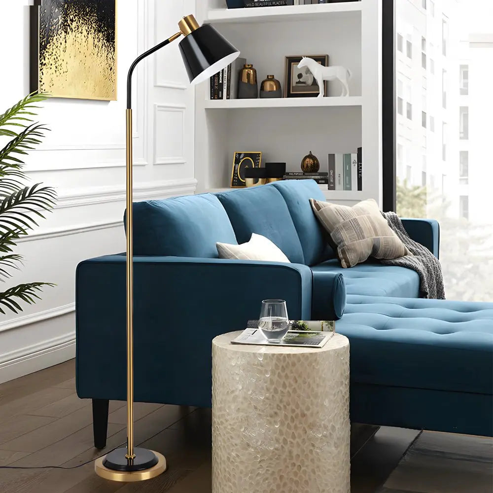 62-Inch Metal Floor Lamp with a Rotatable Single Bulb for Reading Luxe