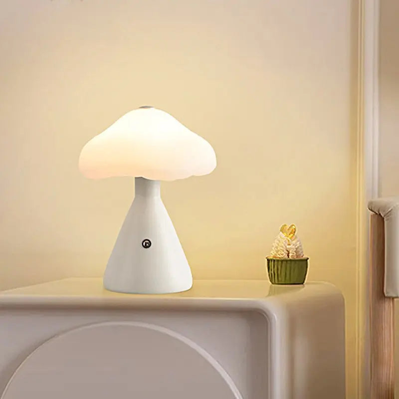 6.3-Inch LED Metal Mushroom Cloud Table Lamp for Ambient Lighting Luxe