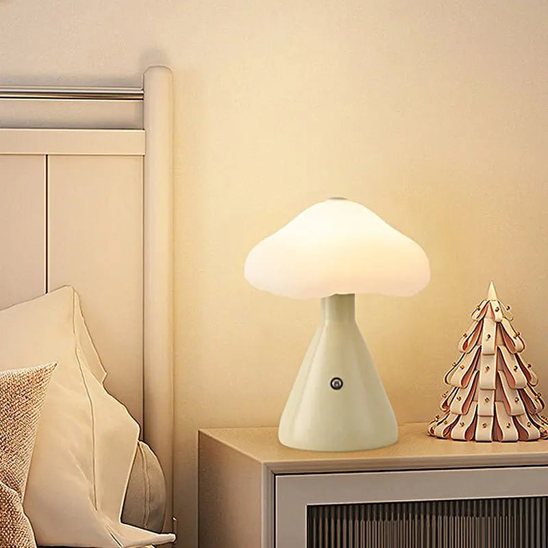 6.3-Inch LED Metal Mushroom Cloud Table Lamp for Ambient Lighting Luxe