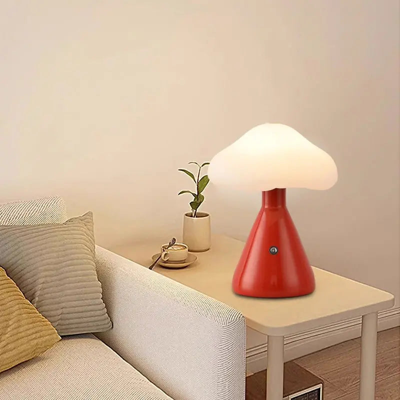 6.3-Inch LED Metal Mushroom Cloud Table Lamp for Ambient Lighting Luxe