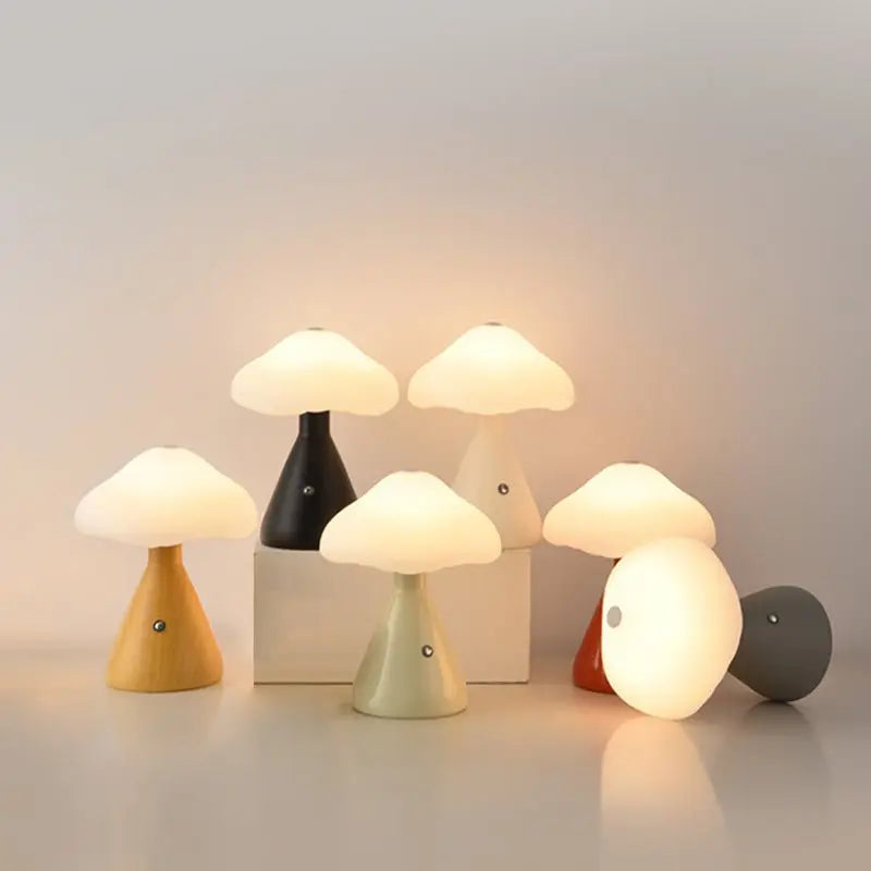 6.3-Inch LED Metal Mushroom Cloud Table Lamp for Ambient Lighting Luxe