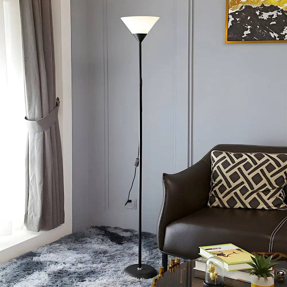 67-Inch Modern Torchiere Floor Lamp with Adjustable Sidelight Uplight Luxe