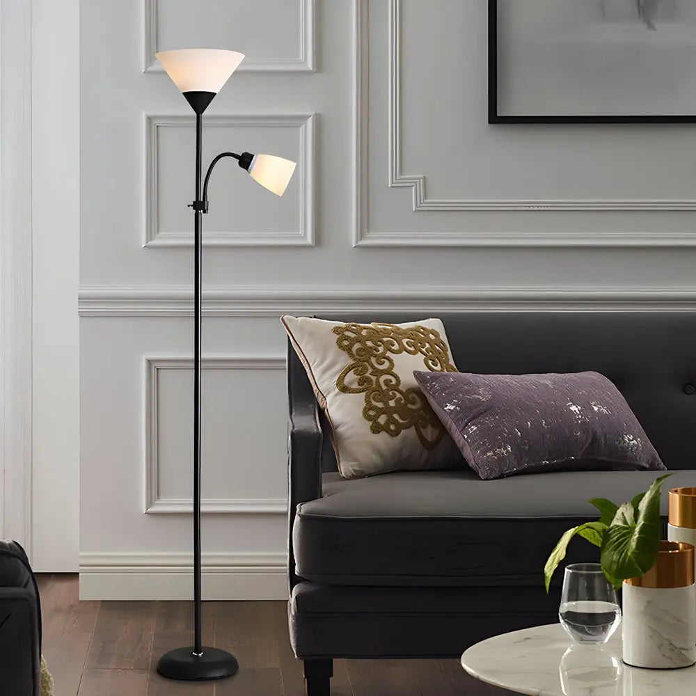 67-Inch Modern Torchiere Floor Lamp with Adjustable Sidelight Uplight Luxe