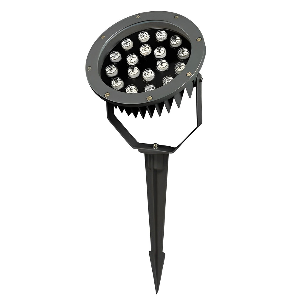 Round Outdoor LED Spotlight — Die-Cast Aluminum, DC 24V, IP65, 9W–24W, 3000K Warm White