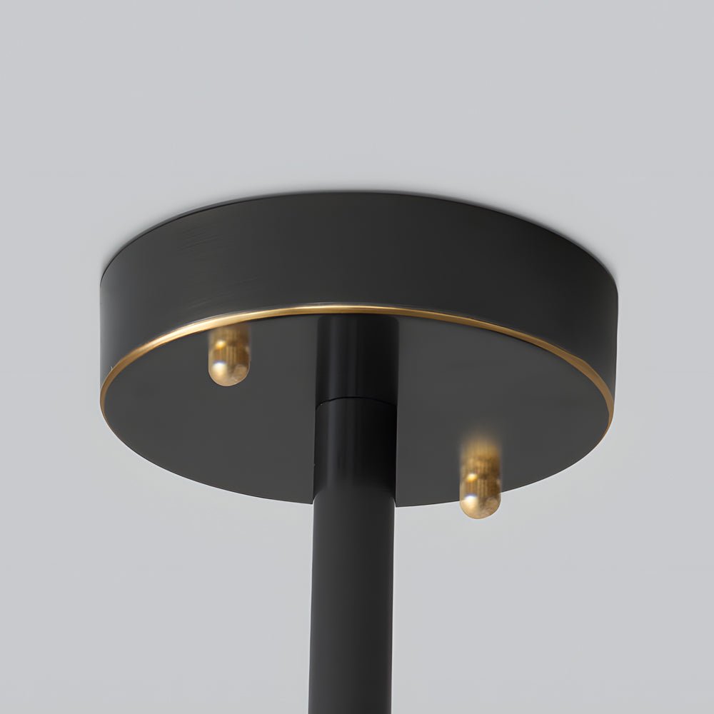 Postmodern Electroplated Glass Chandelier — Copper, 6- or 8-Light, 3-Step Dimming, G9, Black or Copper Finish
