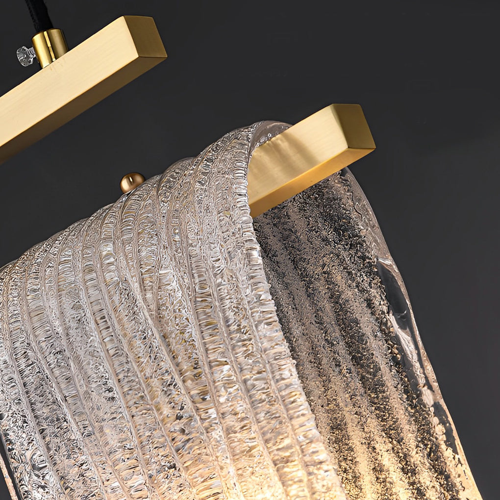 Modern Mini Pendant Light — Copper and Handmade Glass, LED, Button Switch, 3W 3000K, 7.5" Wide