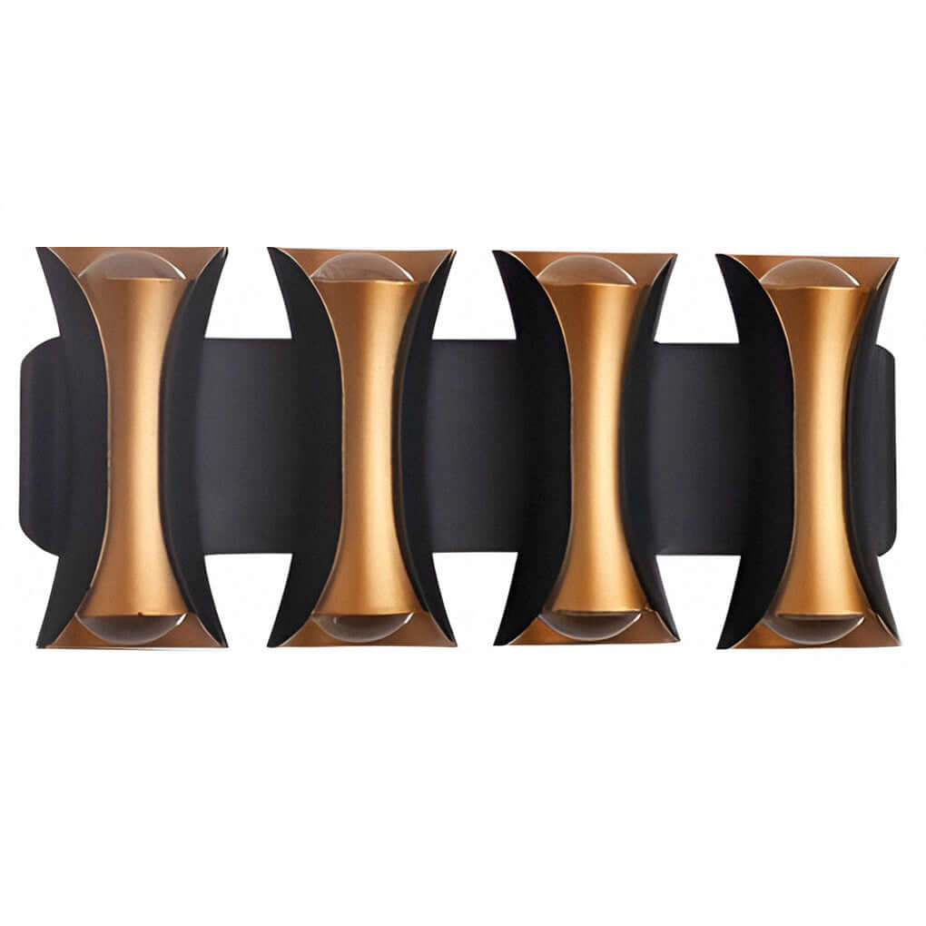 Modern Up/Down Outdoor Wall Sconce — Die-Cast Aluminum & Glass, LED, IP54, 4-Light / 6-Light / 8-Light