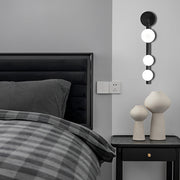 3-Globe Linear Wall Sconce — Electroplated Metal, Milky Glass, G9, Modern