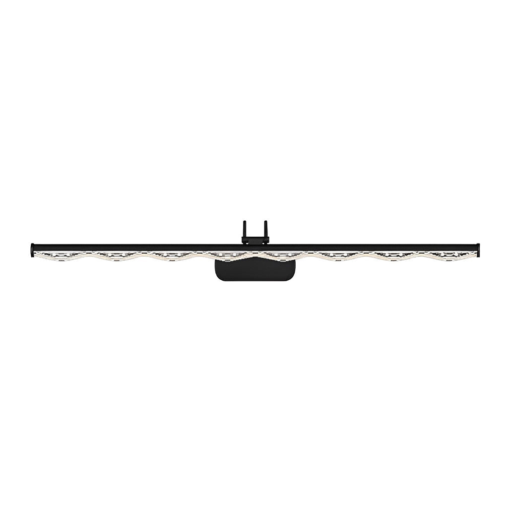 Prismatic Acrylic Vanity Light Bar — Iron, LED, Three-Step Dimming, 3000K/4500K/6000K, 8W–16W, 16.1"–31.9"