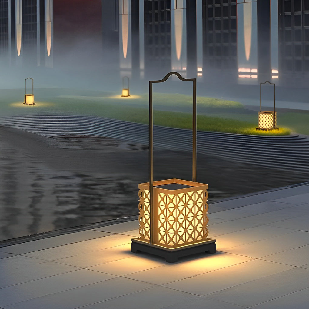 Modern Retro Portable Outdoor Lantern — Stainless Steel & PE, Solar / Hardwired, LED 3000K, IP65, Black