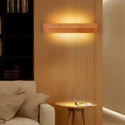 Rectangular Wood and Acrylic Wall Sconce — LED, Waterproof, 14"/18"/22" Sizes