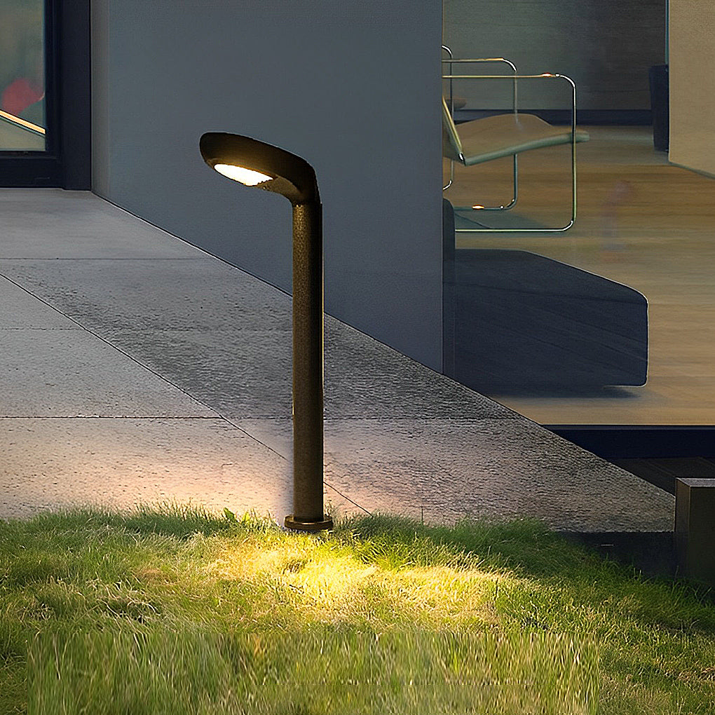 Bean Sprout Solar Bollard Light — Black Aluminum, LED, IP65 Weatherproof, 15"/24"/33"