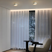 Modern Minimalist Round LED Flush-Mount Ceiling Light — Aluminum, 6W, 3000K, 5.9" Diameter