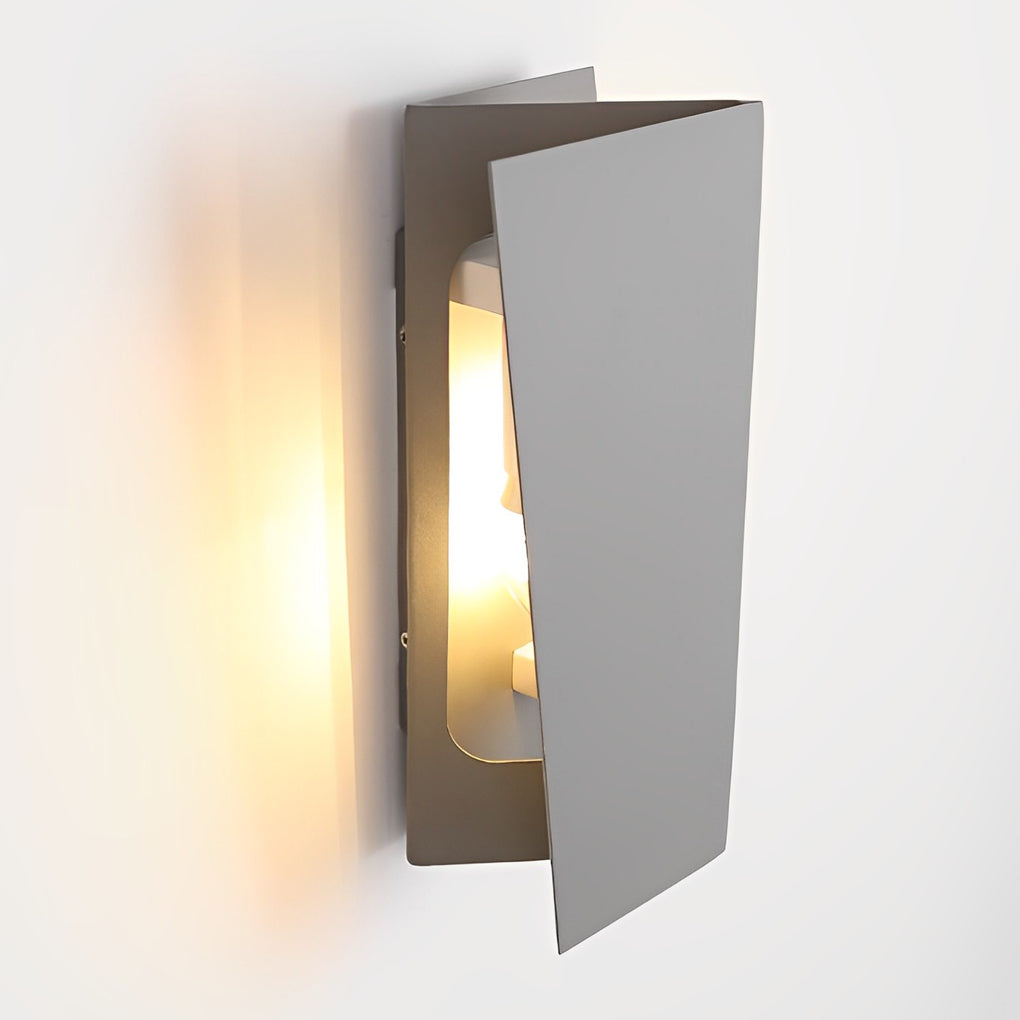 Modern Folding Rectangular Wall Sconce — Iron, Up/Down LED, E14 3W × 2, Warm White 3000K