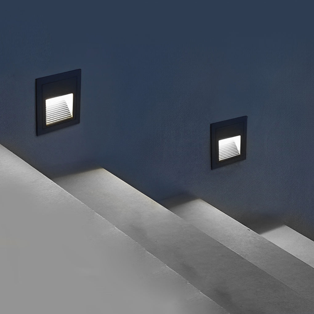 Modern Recessed LED Step Light — Aluminum, 3W, IP65 Weatherproof, Warm/Cool/Yellow
