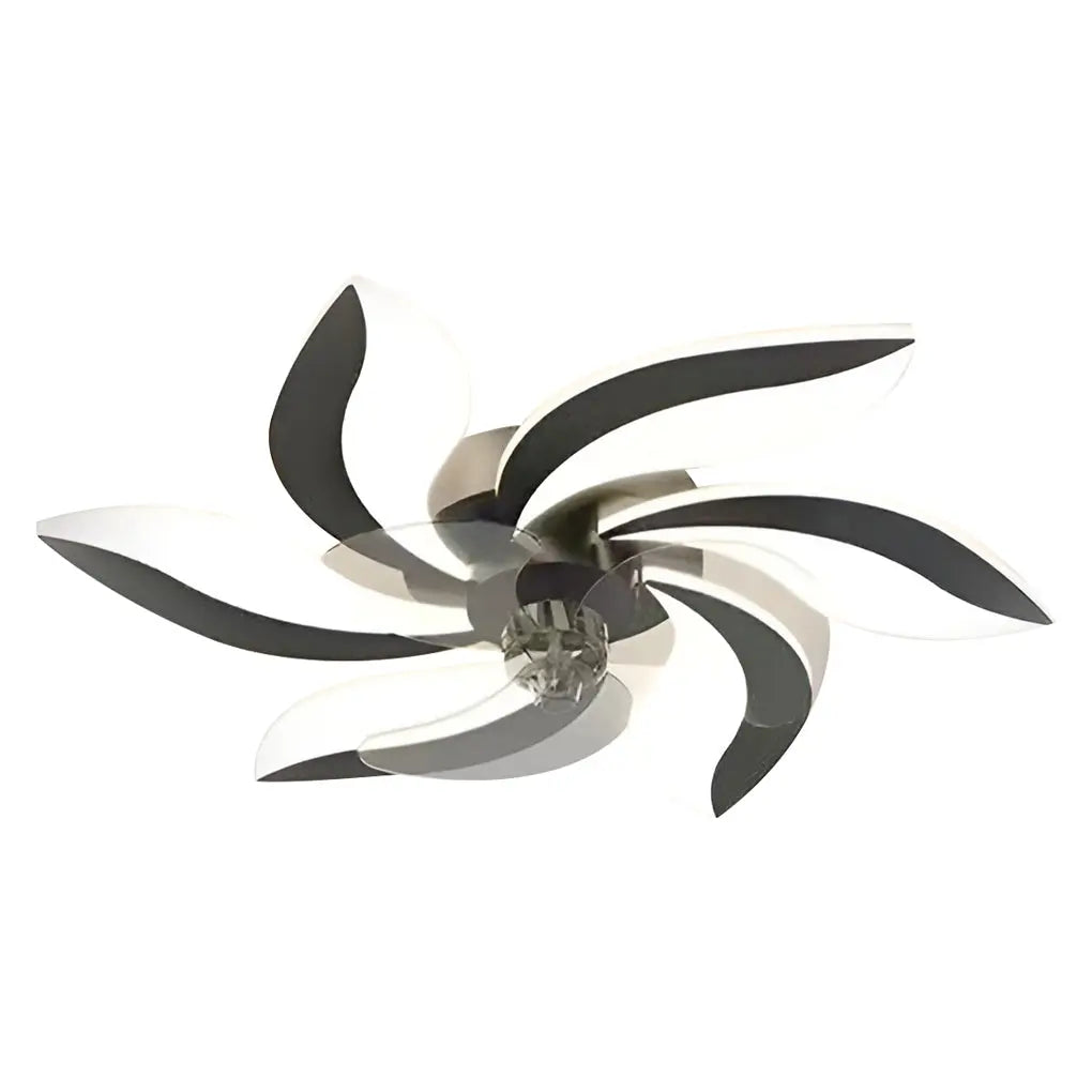 Nordic Ceiling Fan Lights with Creative Flower-Shaped Design and Three-Step Dimming LED Luxe