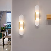 Modern Up/Down Wall Sconce — Electroplated Metal, G4 2-Light, Black or Copper