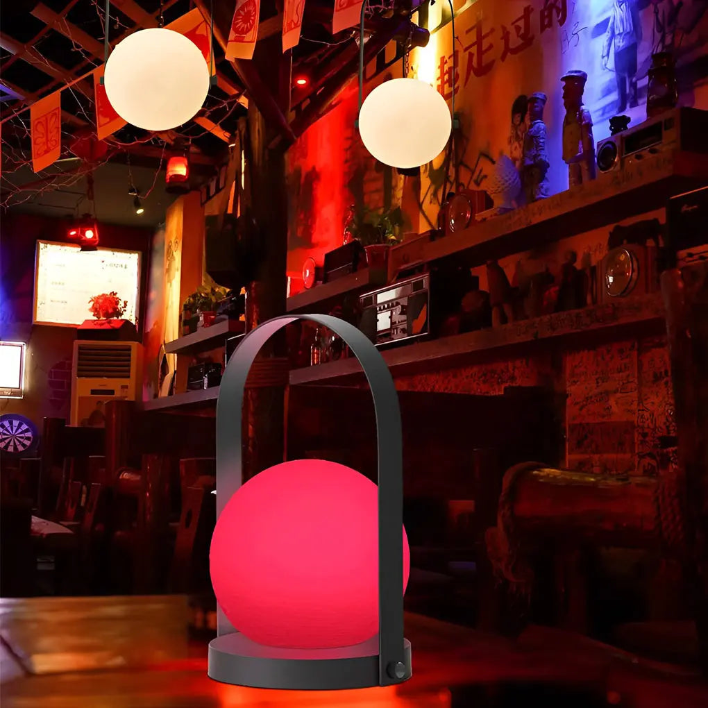 Mini Global Table Lamp with Opal LED RGB and Remote Control Luxe