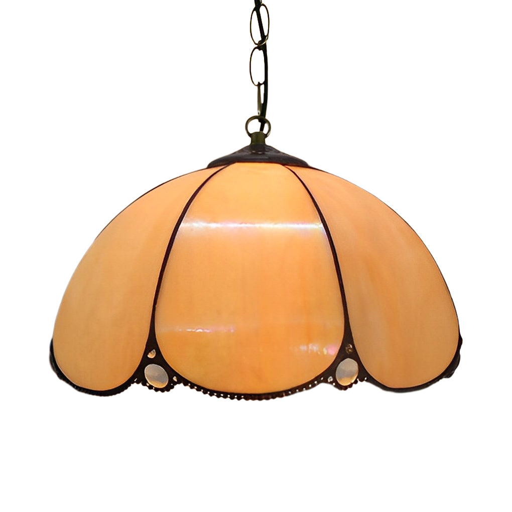 Baroque Mini Pendant Chandelier — Handmade Welded Colorful Glass, E27, 11.8" Diameter
