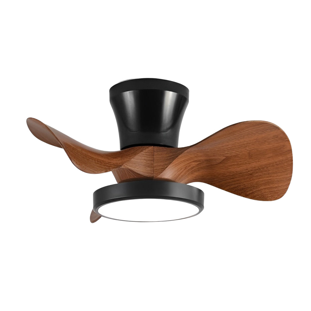3-Blade Ceiling Fan Light — ABS & PMMA, Dimmable LED, 6-Speed DC Motor, Remote Control, 21.7" Diameter