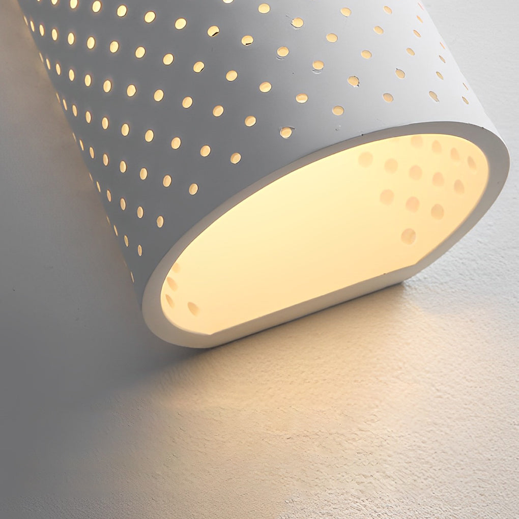 Minimalist Cylindrical Up/Down Wall Sconce — Gypsum, White, LED COB 7W, IP44, 3000K