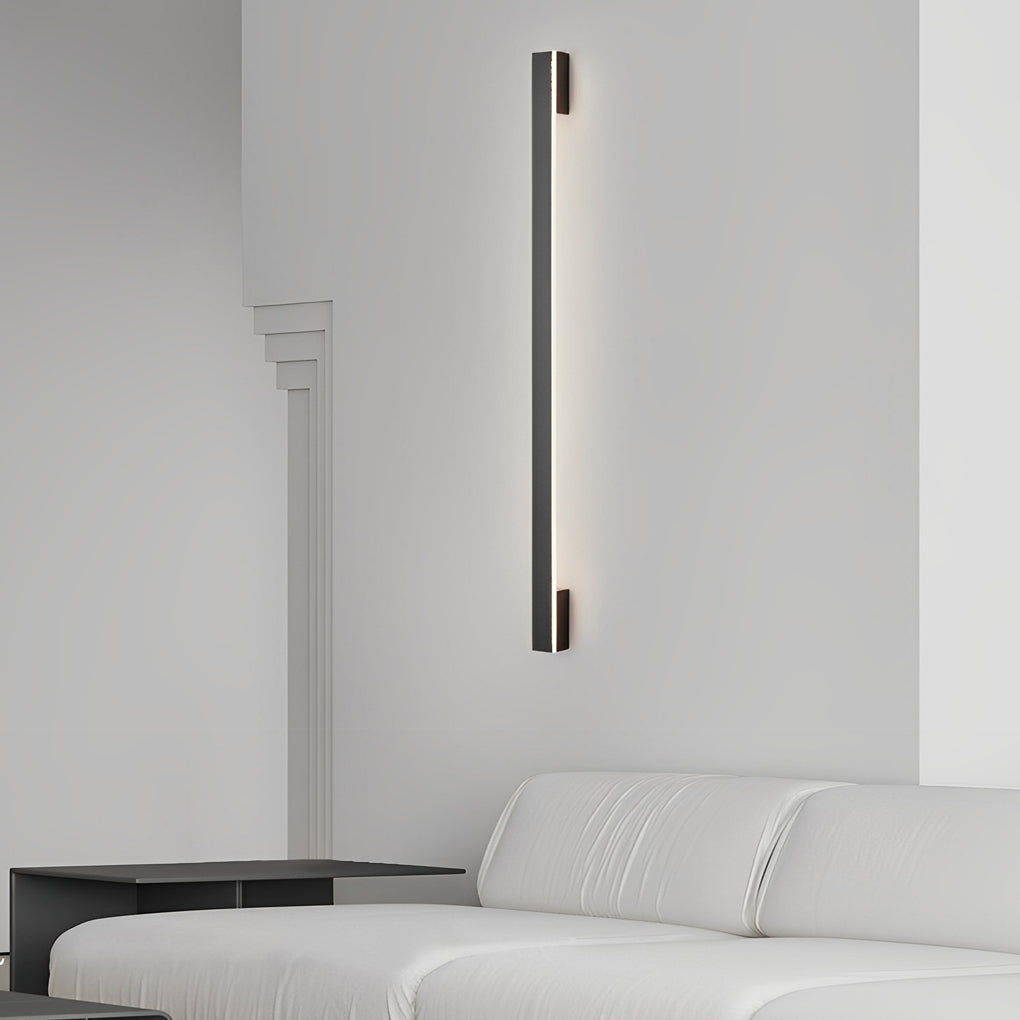 Minimalist Linear Wall Sconce — Copper & Acrylic, LED, Three-Step Dimming (3000K/4500K/6000K), 24"/31"/39"