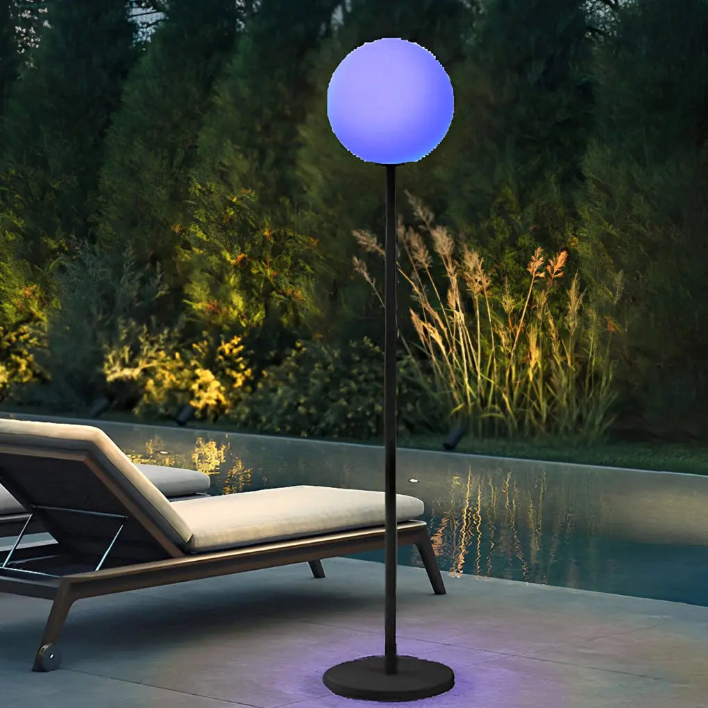 16-Color RGB LED Globe Floor Lamp with App Control Luxe