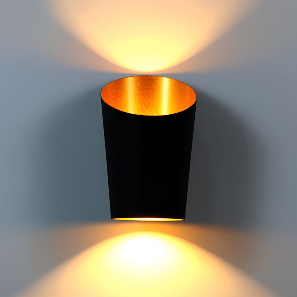 Cylindrical Up/Down Wall Sconce — Die-Cast Aluminum, 10W LED, IP-Rated Weatherproof, 3000K / 6500K