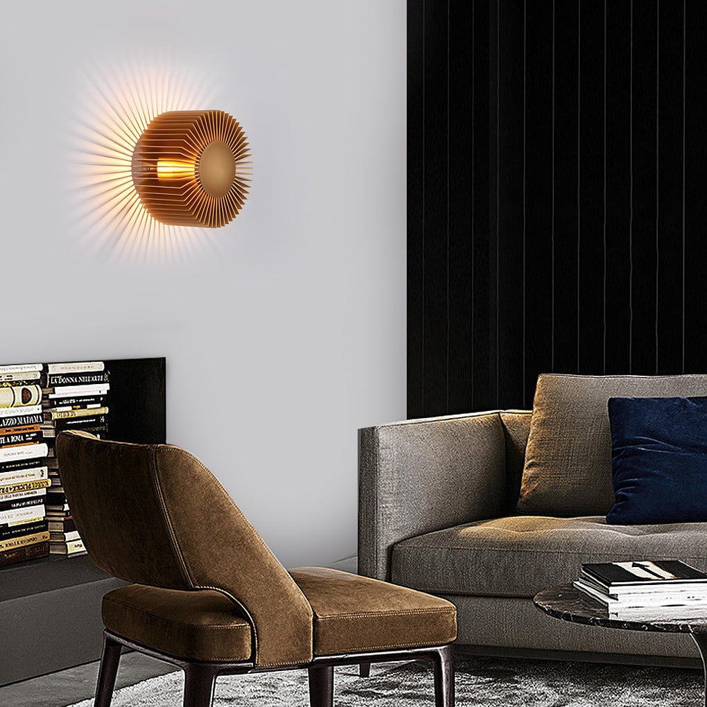 Sunflower LED Wall Sconce — Aluminum, 5W Hardwired, 3000K Warm White, 5.9" Diameter