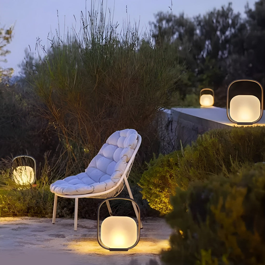 rechargeable solar powered outdoor floor lamp waterproof and portable