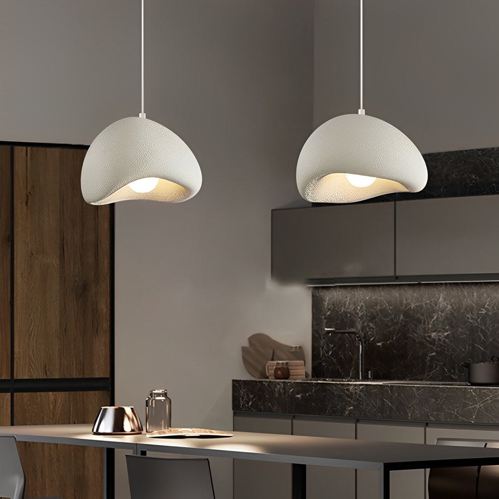 Cloud Donut Semicircle Chandelier — Hand-Molded Resin and Iron, E27, Warm White 3000K
