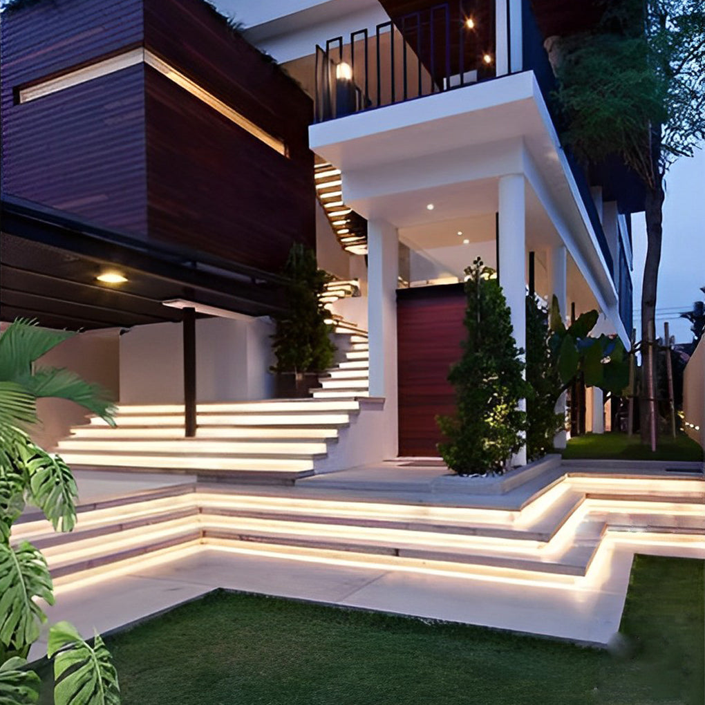 modern flexible strip light 039 waterproof recessed led under tread stair lighting