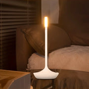 Minimalist Table Lamp with Cordless Portable Candle Wick LED Luxe